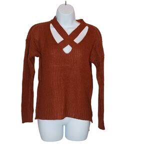 Women's Knitted Criss-Cross Sweater from Questions?  NWT